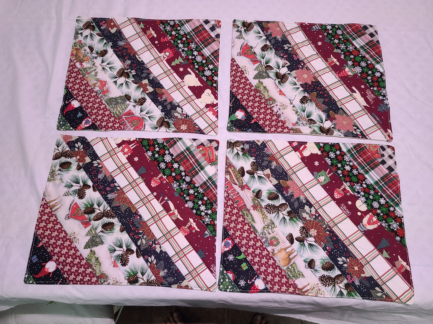 Christmas Quilted Placemats 14.5" x 13"