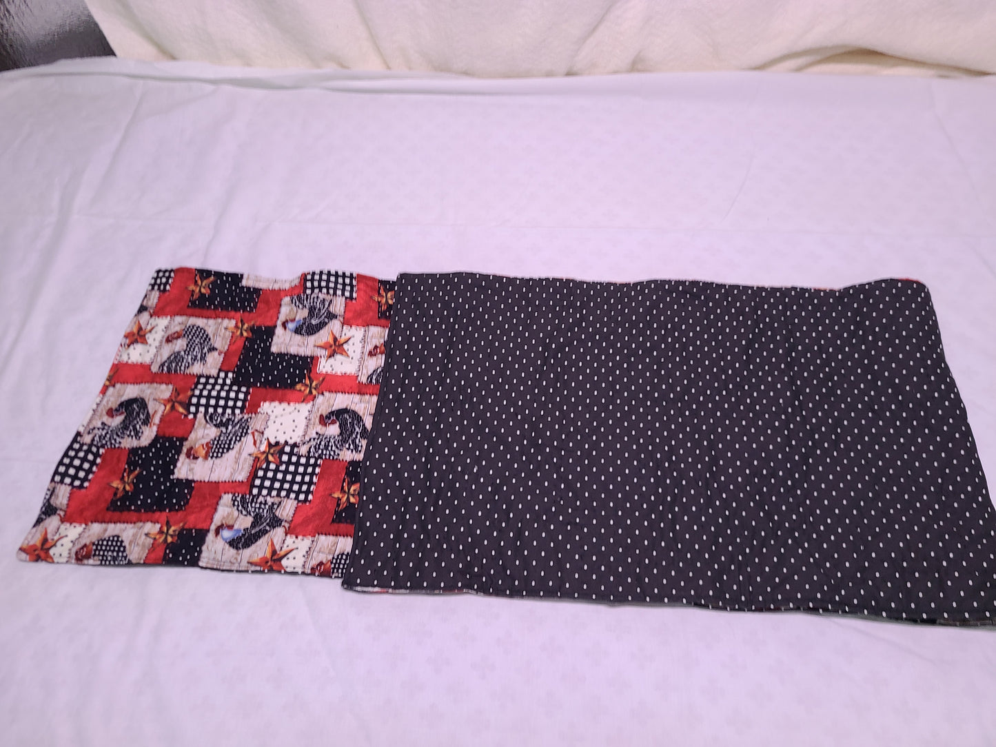 Hand Quilted Chicken Runner 50" x 12"