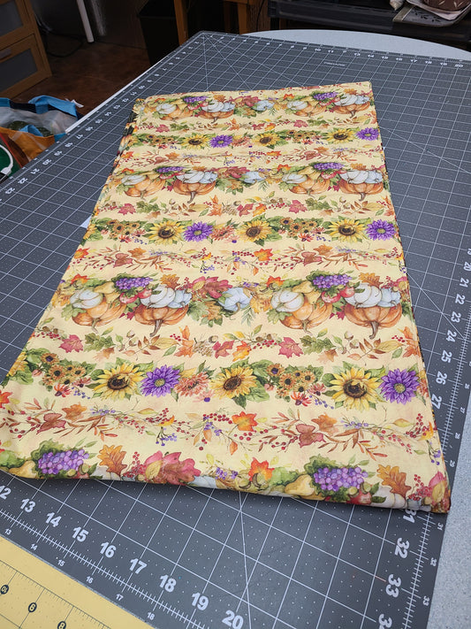 Quilted Table Runner Sunflower DBL sided