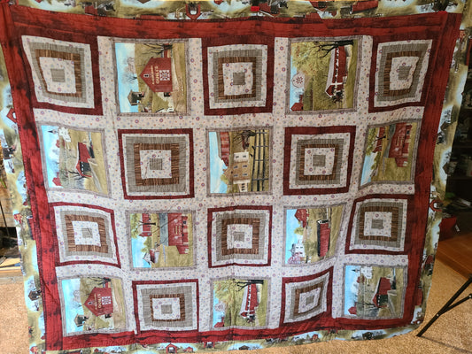 Quilted Amish Throw Blanket