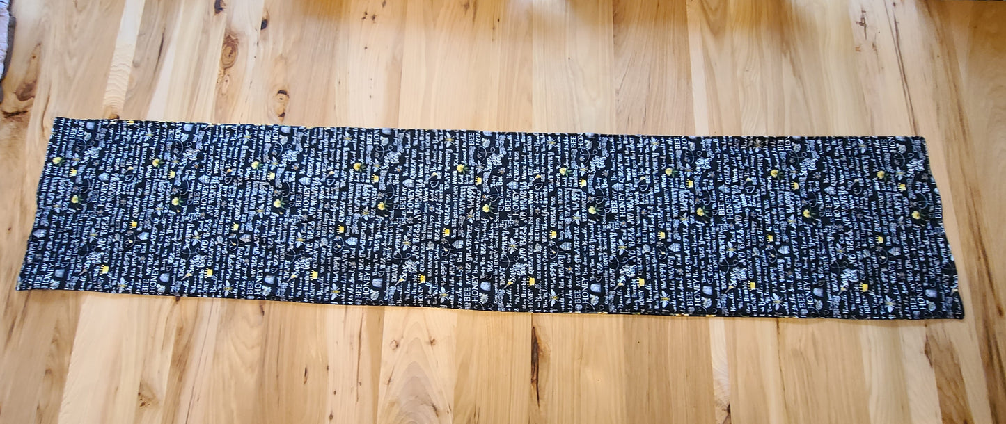 Sunflower Black Table Runner