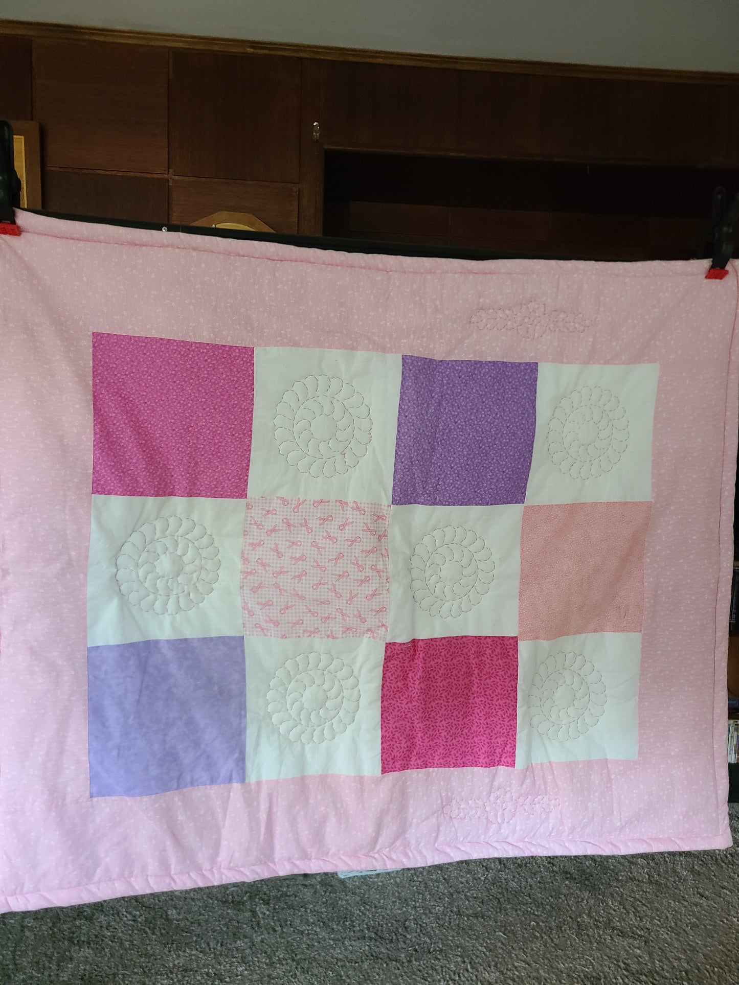 Baby Quilt Blanket Pink  41" x 34"