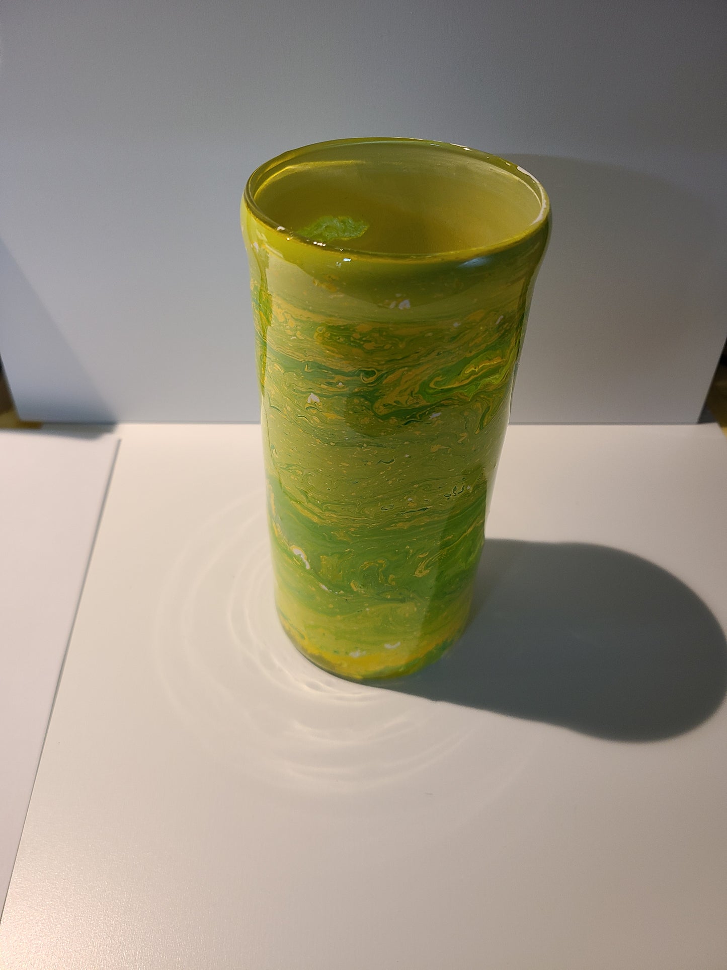 Green glass Flower Vase