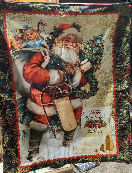 Christmas Wall Hanging Santa   35" x 42"