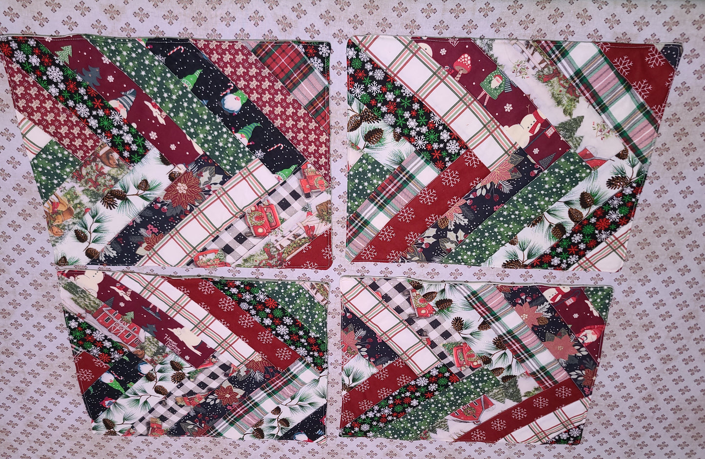 quilted Christmas placemats