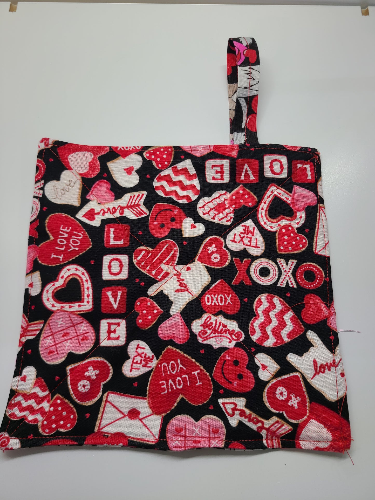 Valentine pot holder double sided