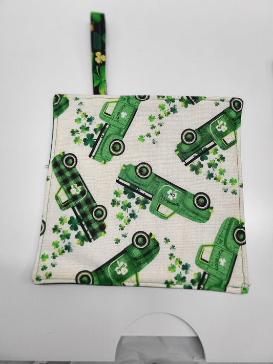 St. Patrick's day Pot holders dbl sided set of 2