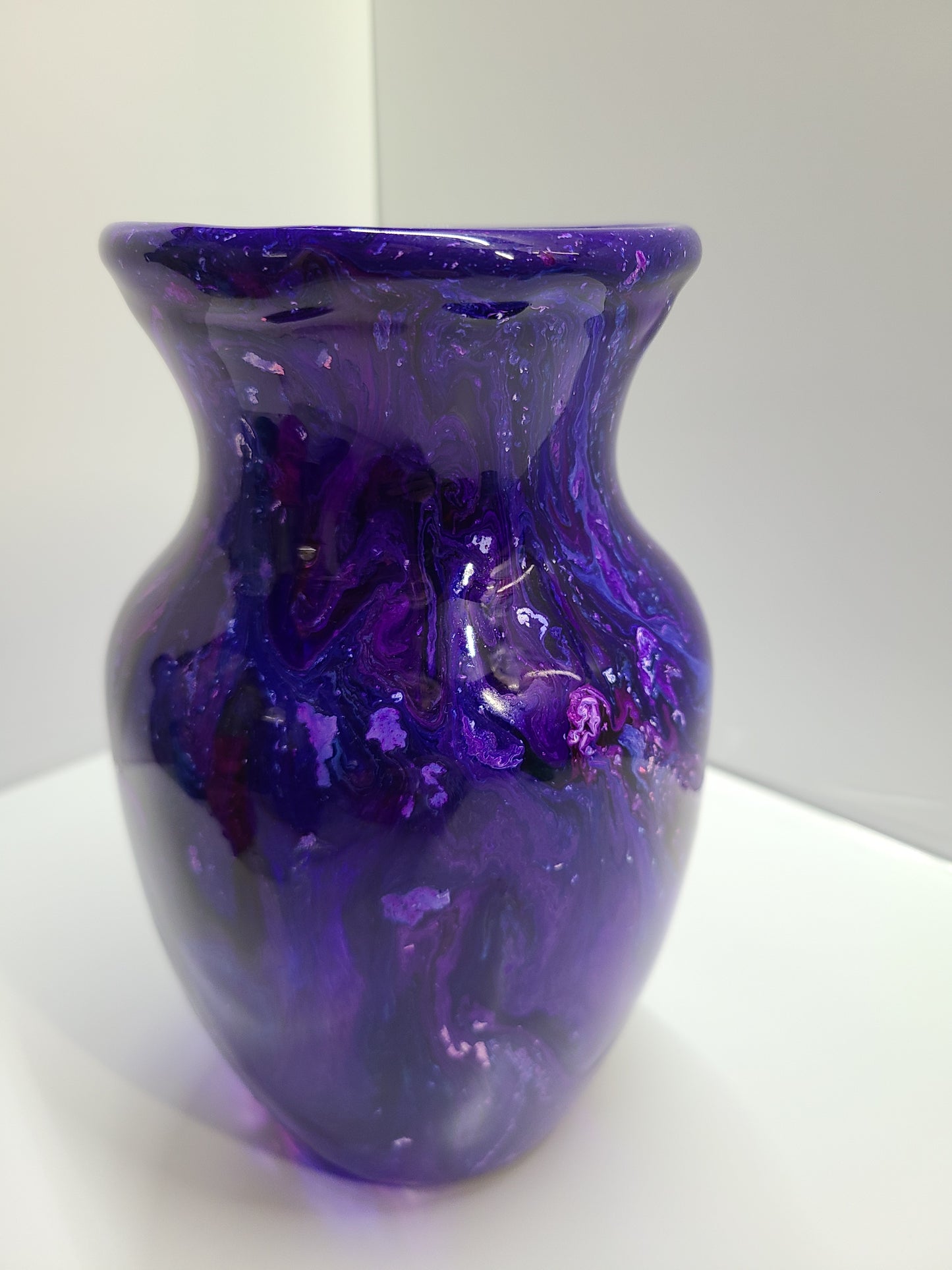 Vase glass blue