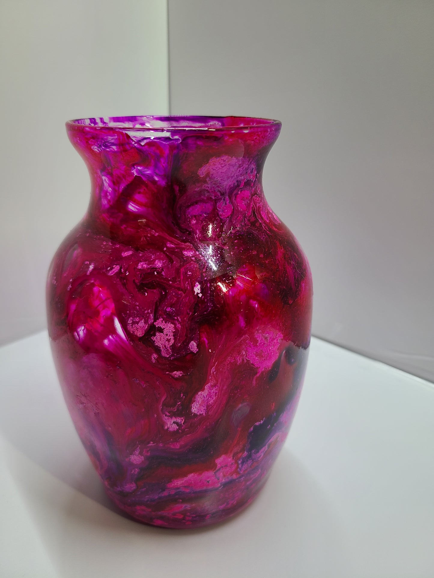 Vase glass dyed