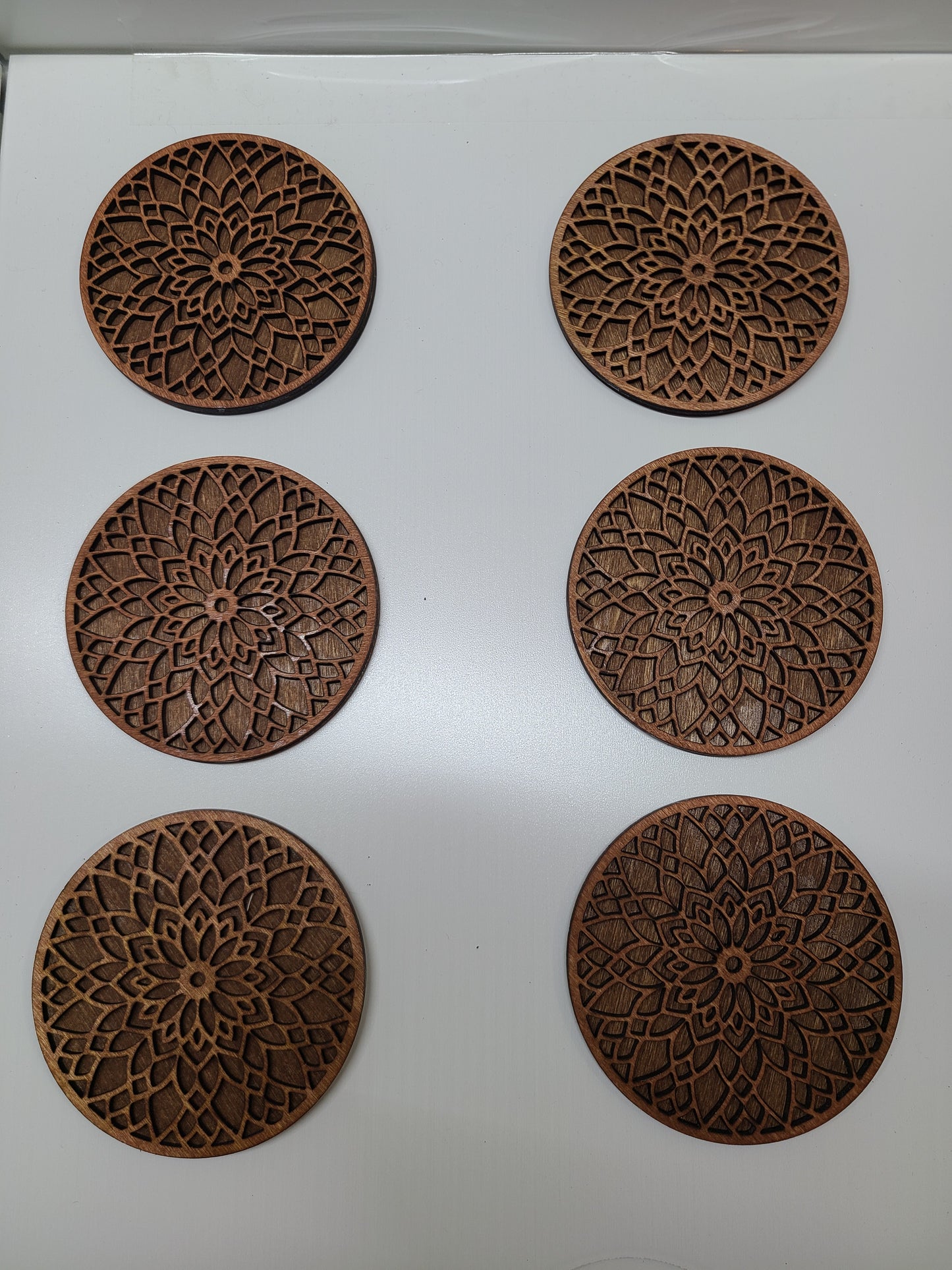 Wood Coasters set of 6