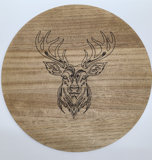 Wood Deer Wall Plaque 11.75"