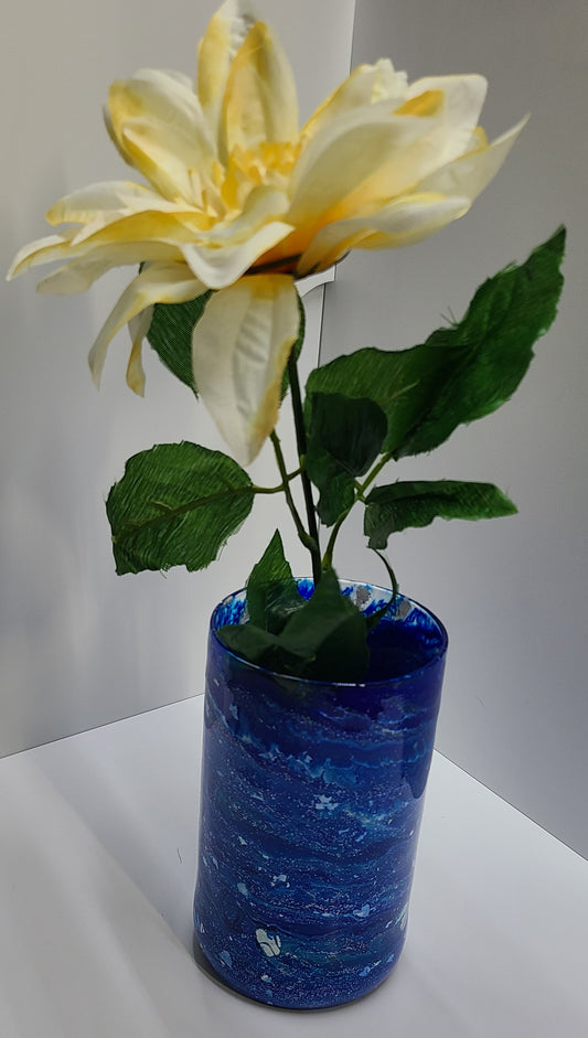 Vase Blue Tie dye