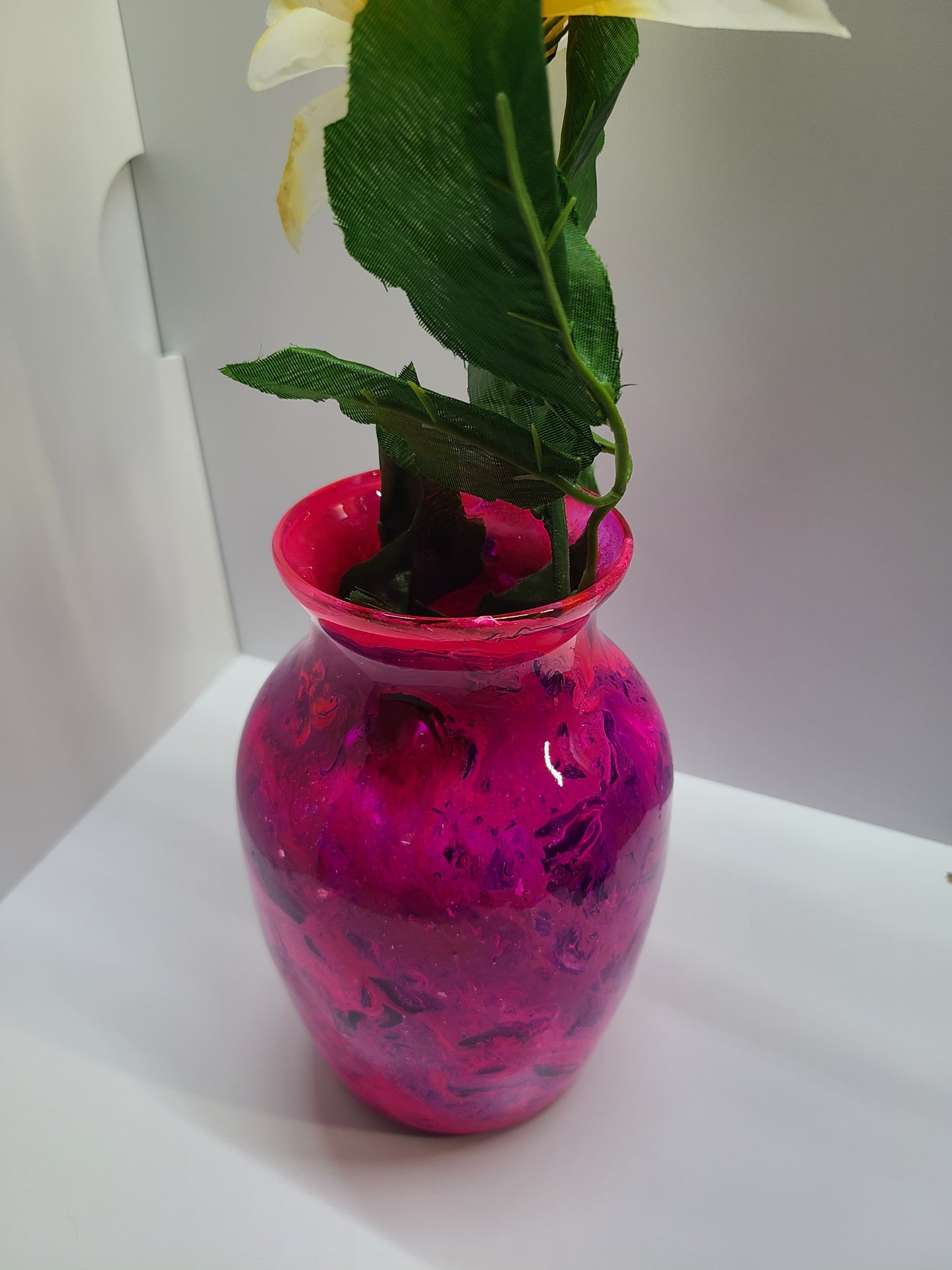 Vase Pink Tie Dye