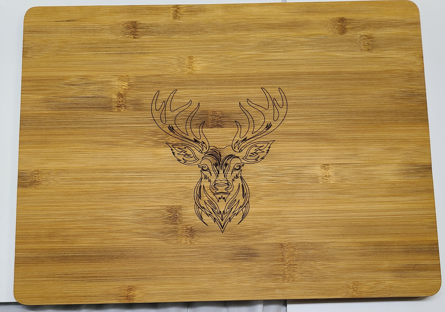 Wood Cutting Board Deer Bamboo 15.75" x 12"