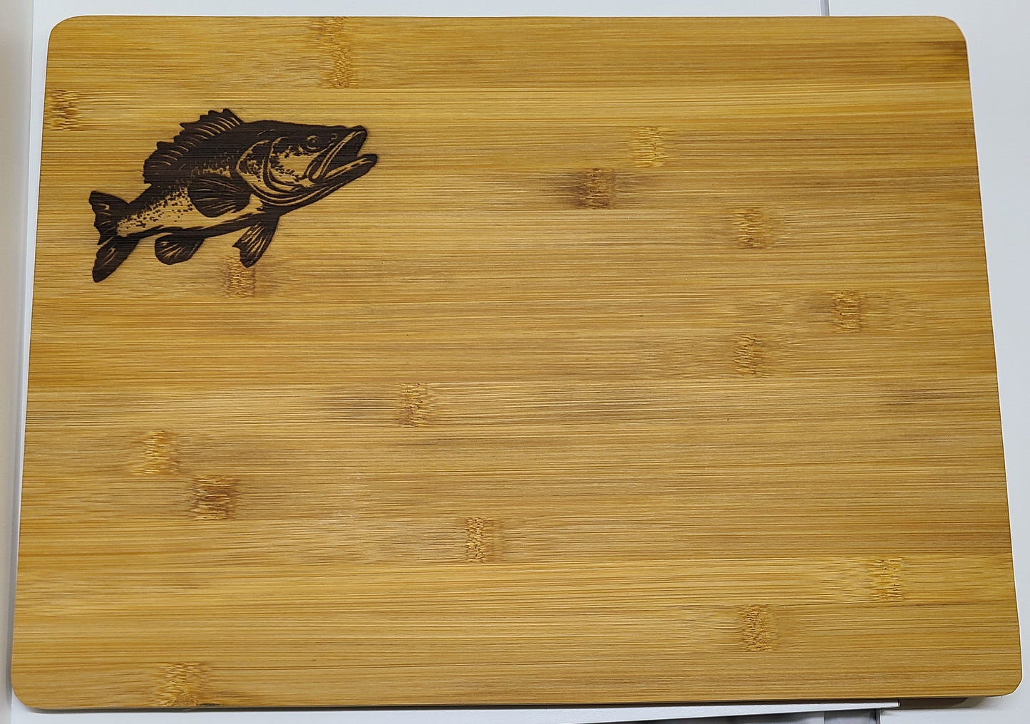 Wood Cutting Board Fish Bamboo 15.75" x 12"