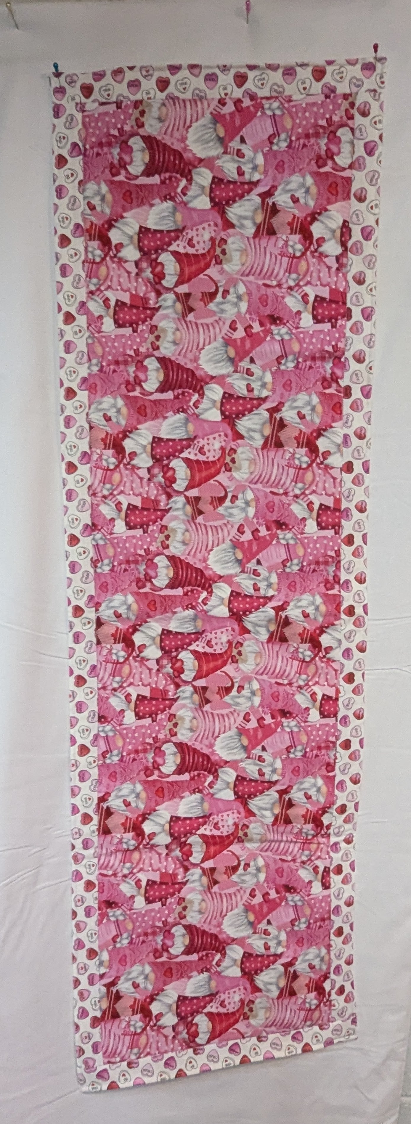 Valentine Gnome Table Runner
