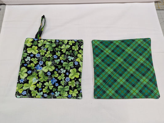 St Patrick's Day Potholders